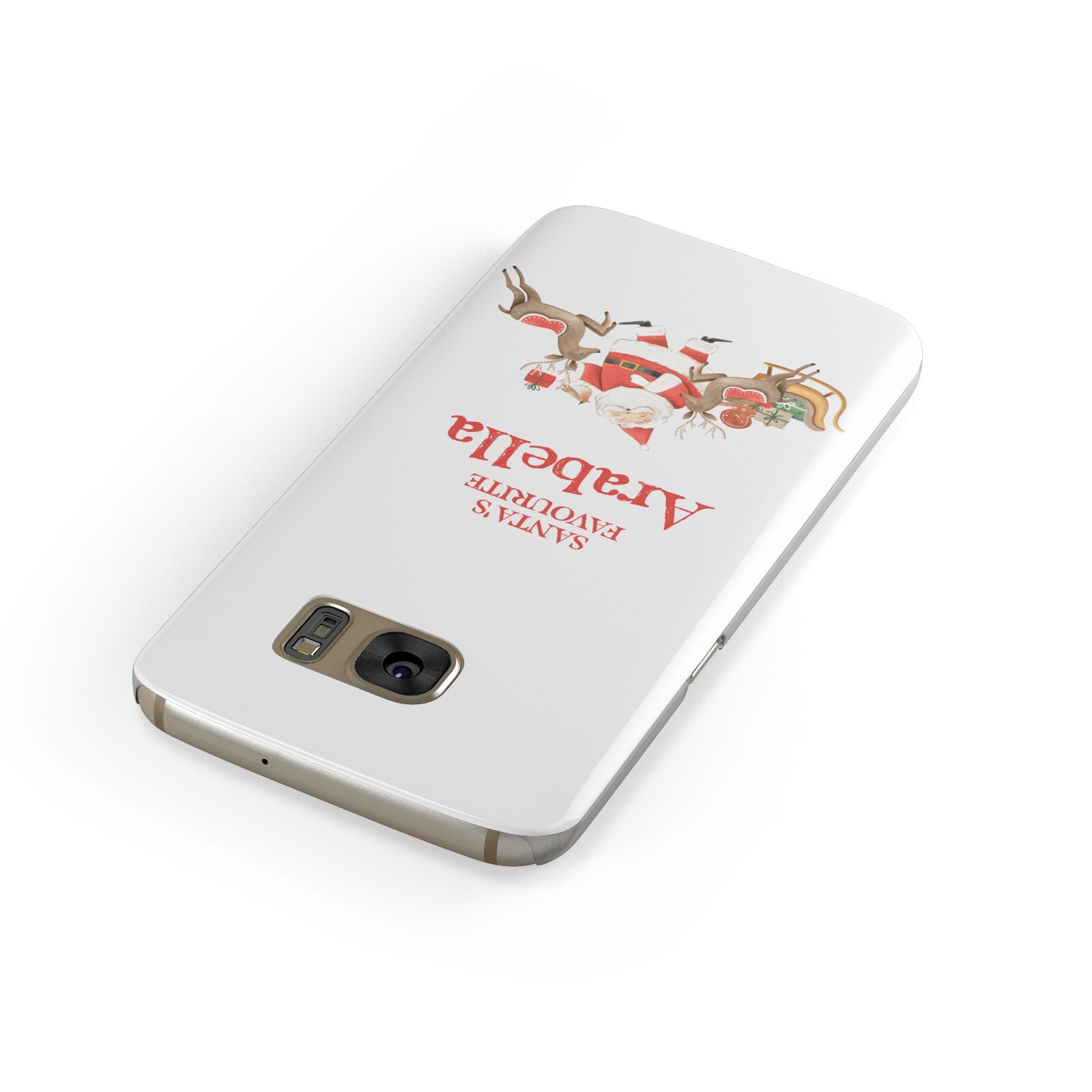 Santas Favourite Personalised Name Samsung Galaxy Case Front Close Up