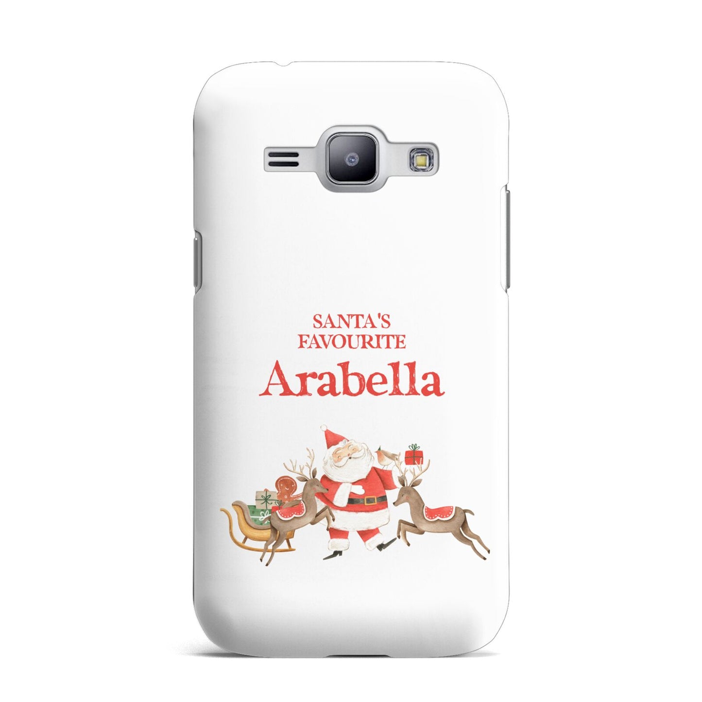 Santas Favourite Personalised Name Samsung Galaxy J1 2015 Case