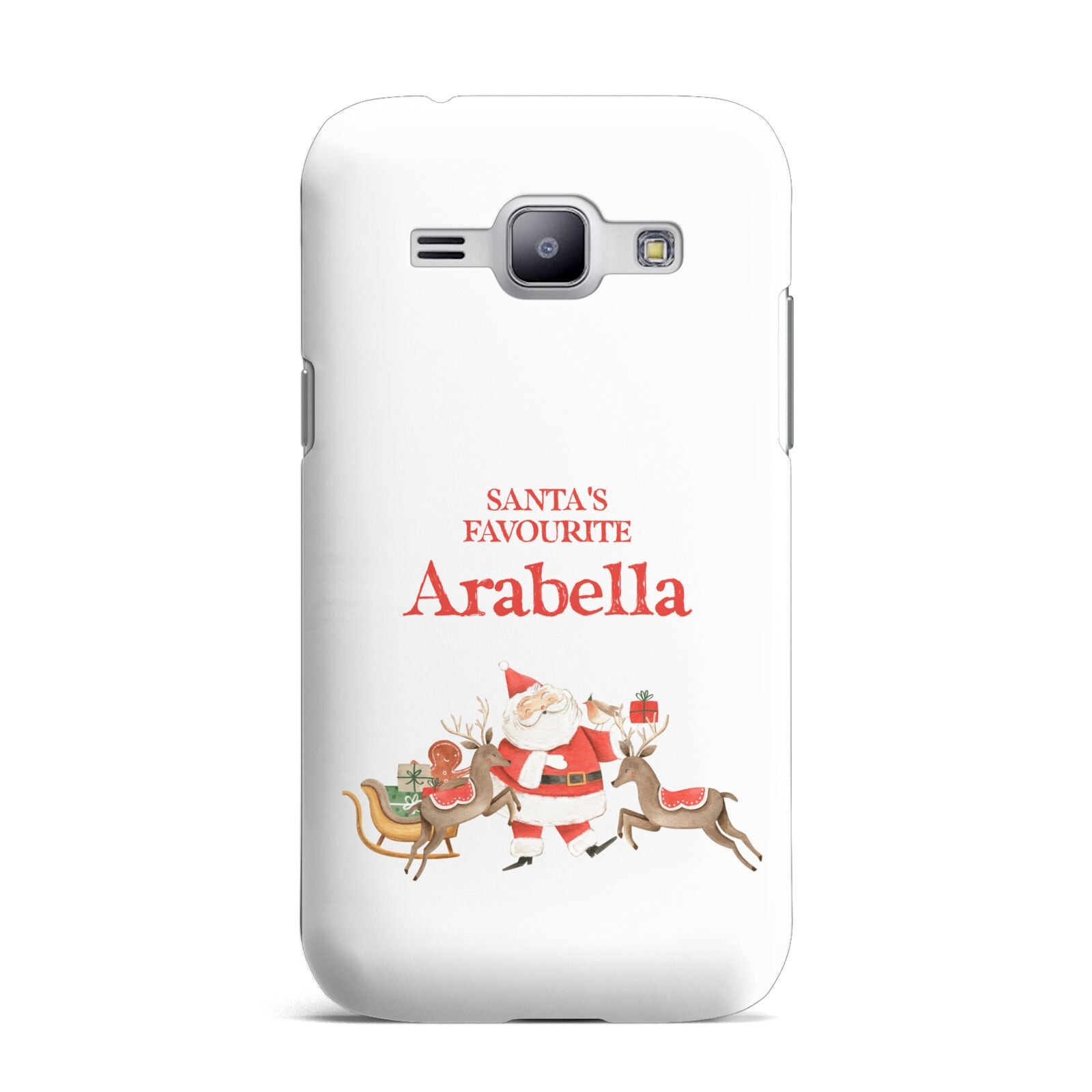 Santas Favourite Personalised Name Samsung Galaxy J1 2015 Case