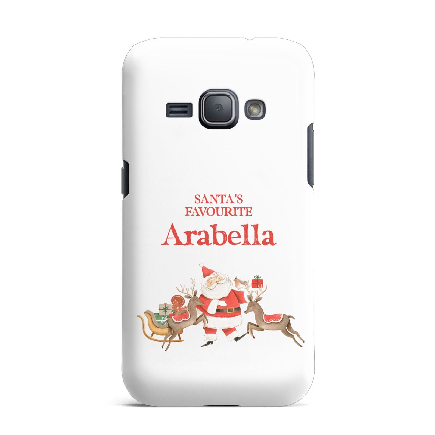 Santas Favourite Personalised Name Samsung Galaxy J1 2016 Case