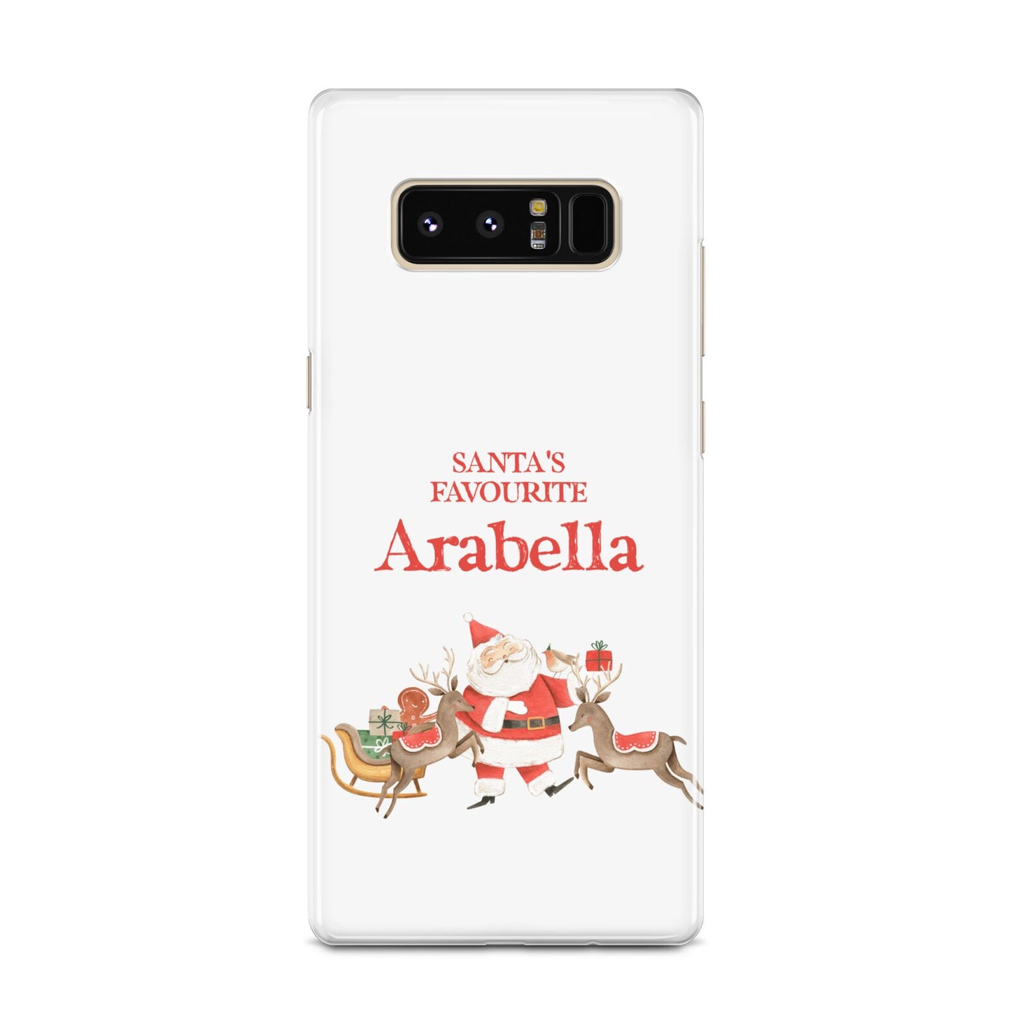 Santas Favourite Personalised Name Samsung Galaxy Note 8 Case