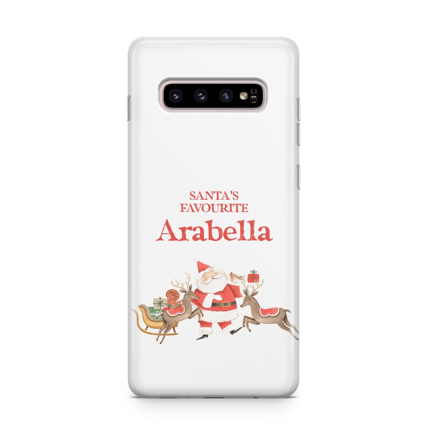 Santas Favourite Personalised Name Samsung Galaxy S10 Plus Case