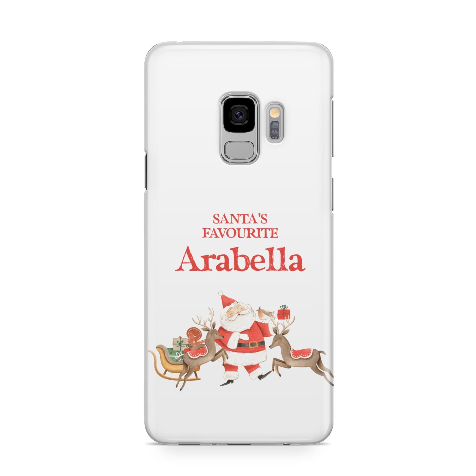 Santas Favourite Personalised Name Samsung Galaxy S9 Case