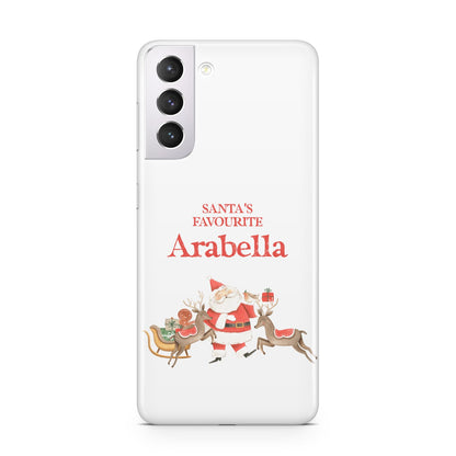 Santas Favourite Personalised Name Samsung S21 Case