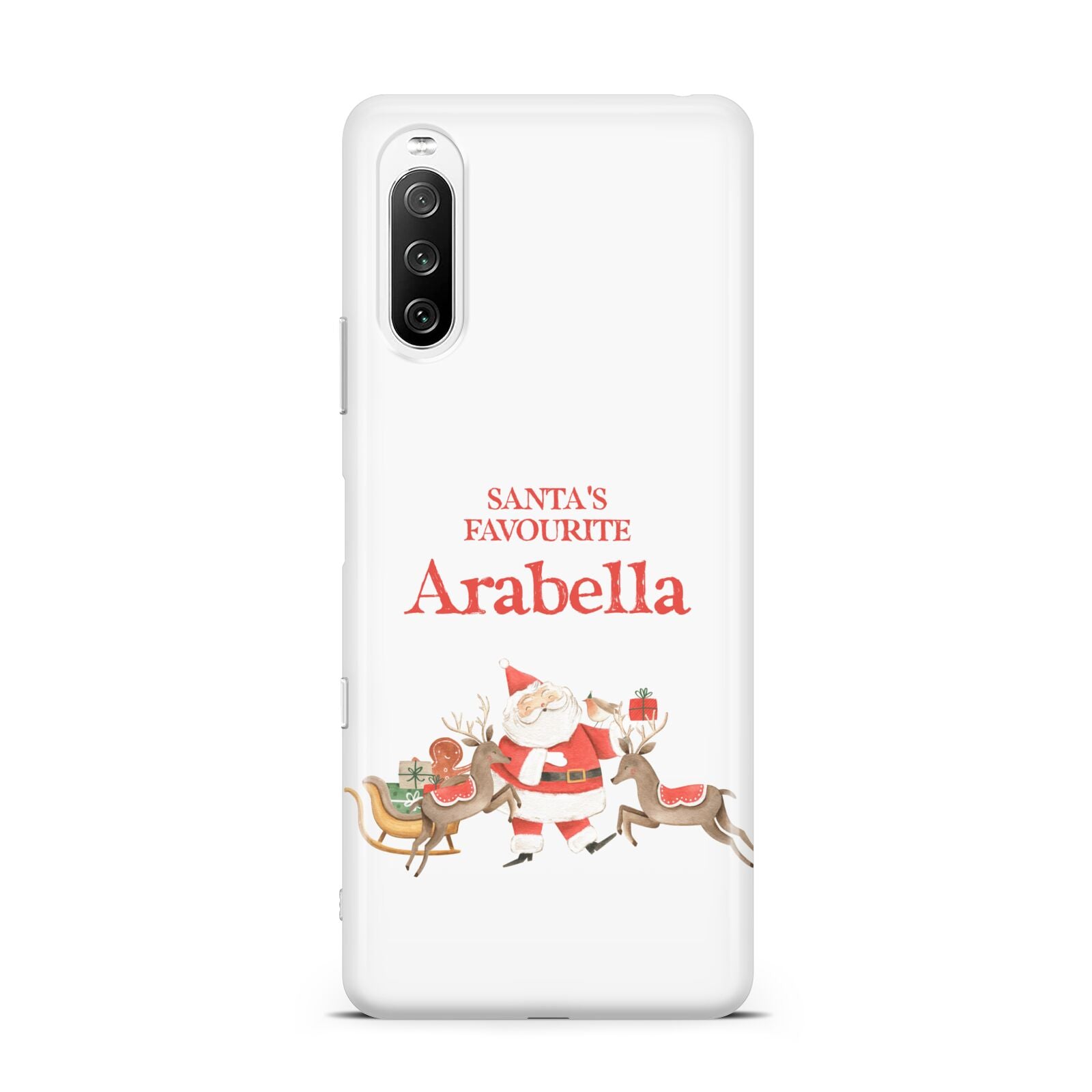 Santas Favourite Personalised Name Sony Xperia 10 III Case