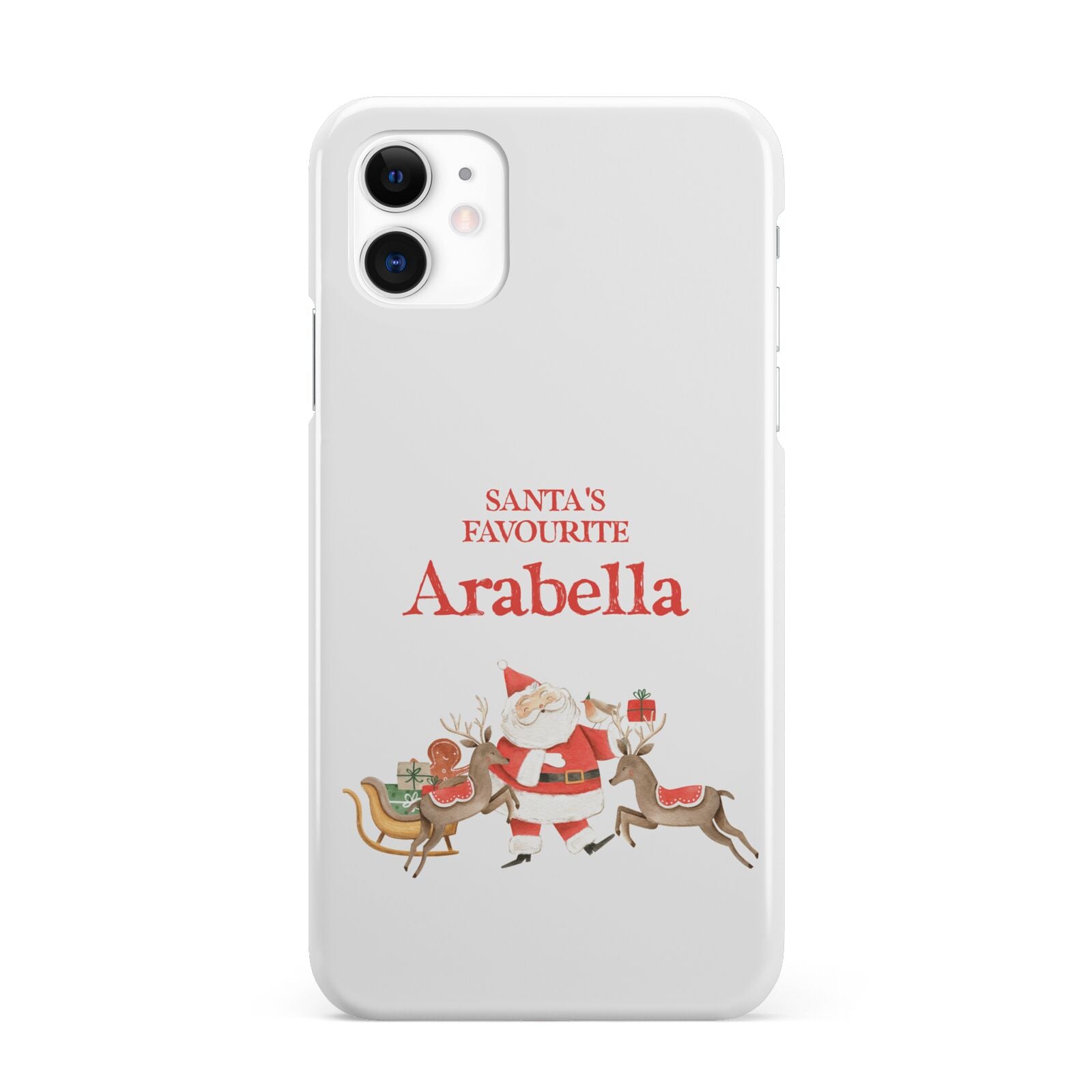 Santas Favourite Personalised Name iPhone 11 3D Snap Case