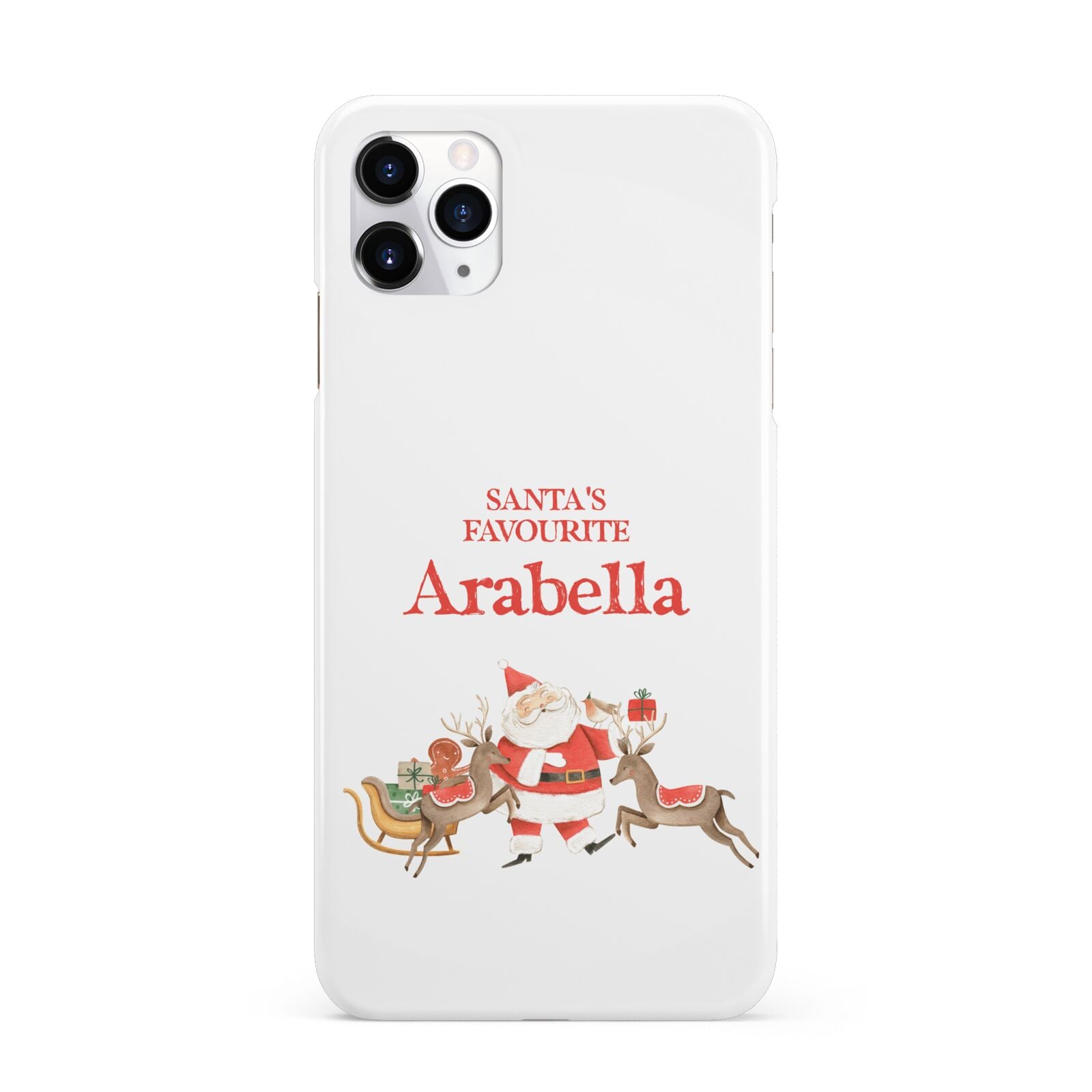 Santas Favourite Personalised Name iPhone 11 Pro Max 3D Snap Case