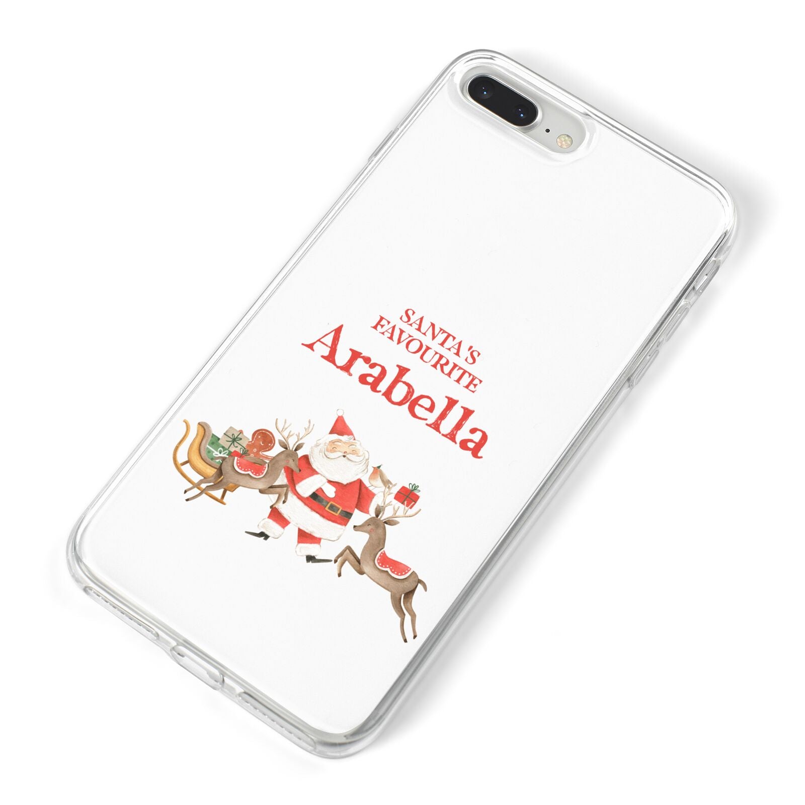 Santas Favourite Personalised Name iPhone 8 Plus Bumper Case on Silver iPhone Alternative Image