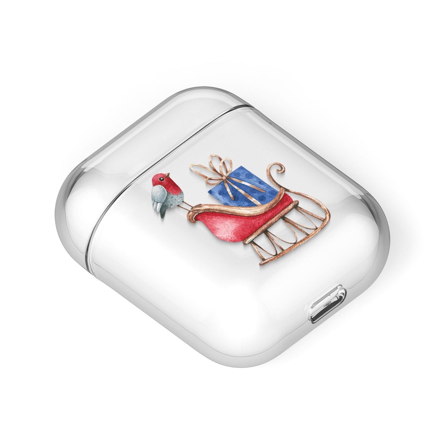 Santas Sleigh AirPods Case Laid Flat