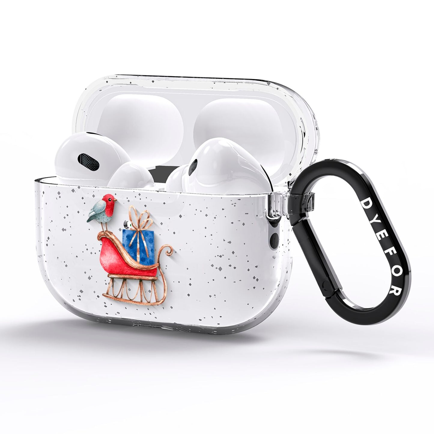 Santas Sleigh AirPods Pro Glitter Case Side Image