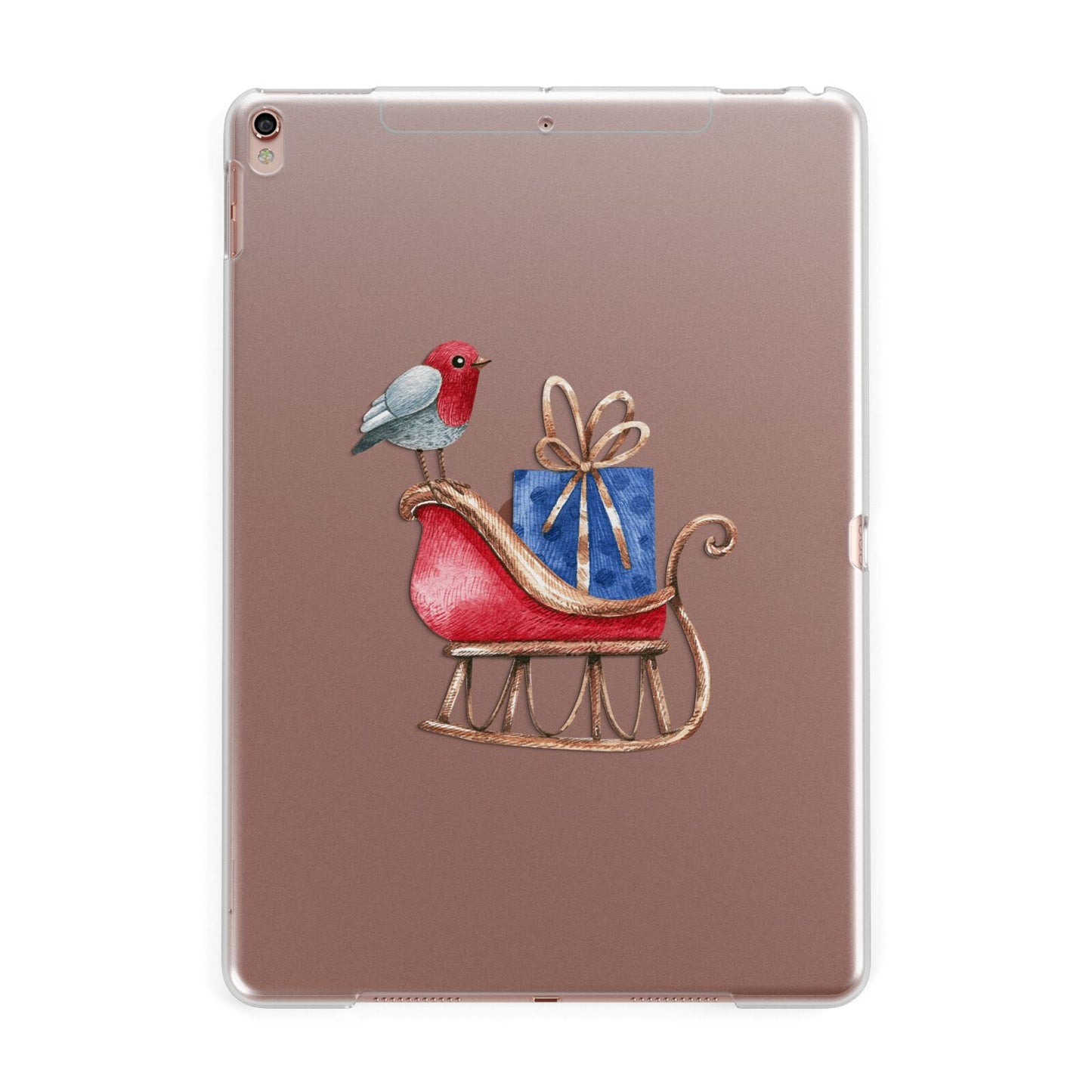 Santas Sleigh Apple iPad Rose Gold Case