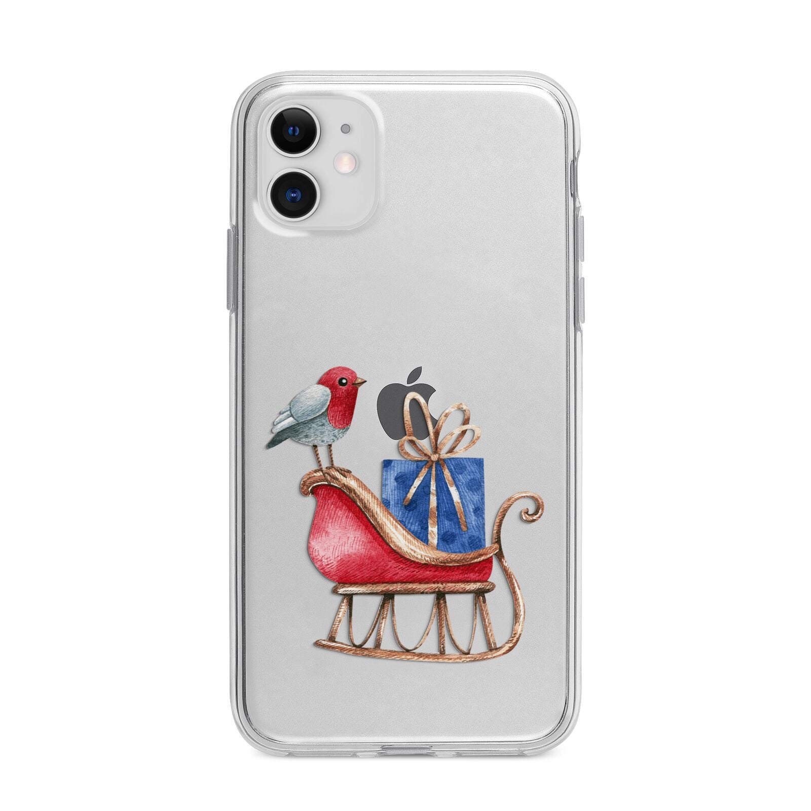 Santas Sleigh Apple iPhone 11 in White with Bumper Case