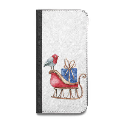 Santas Sleigh Vegan Leather Flip iPhone Case