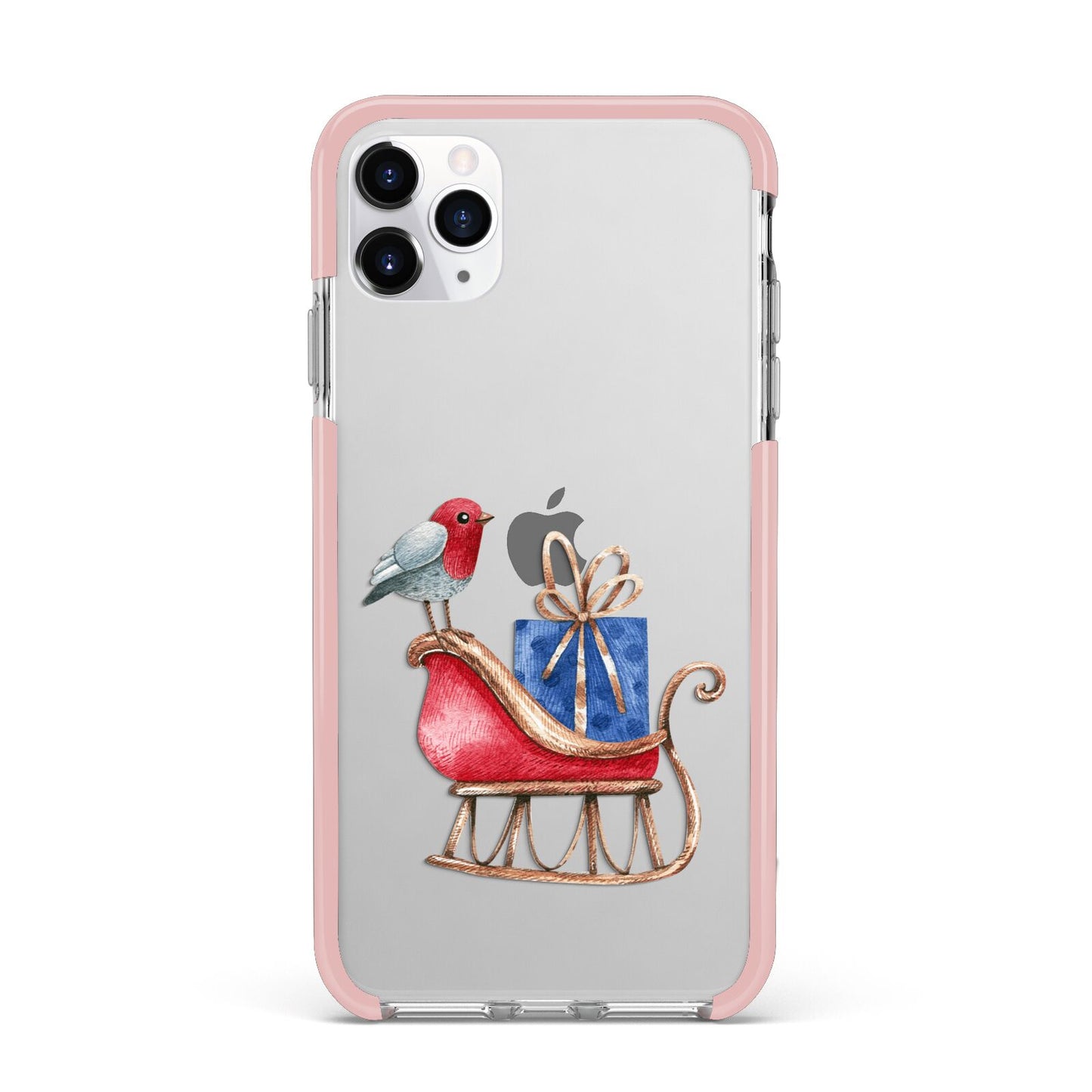 Santas Sleigh iPhone 11 Pro Max Impact Pink Edge Case