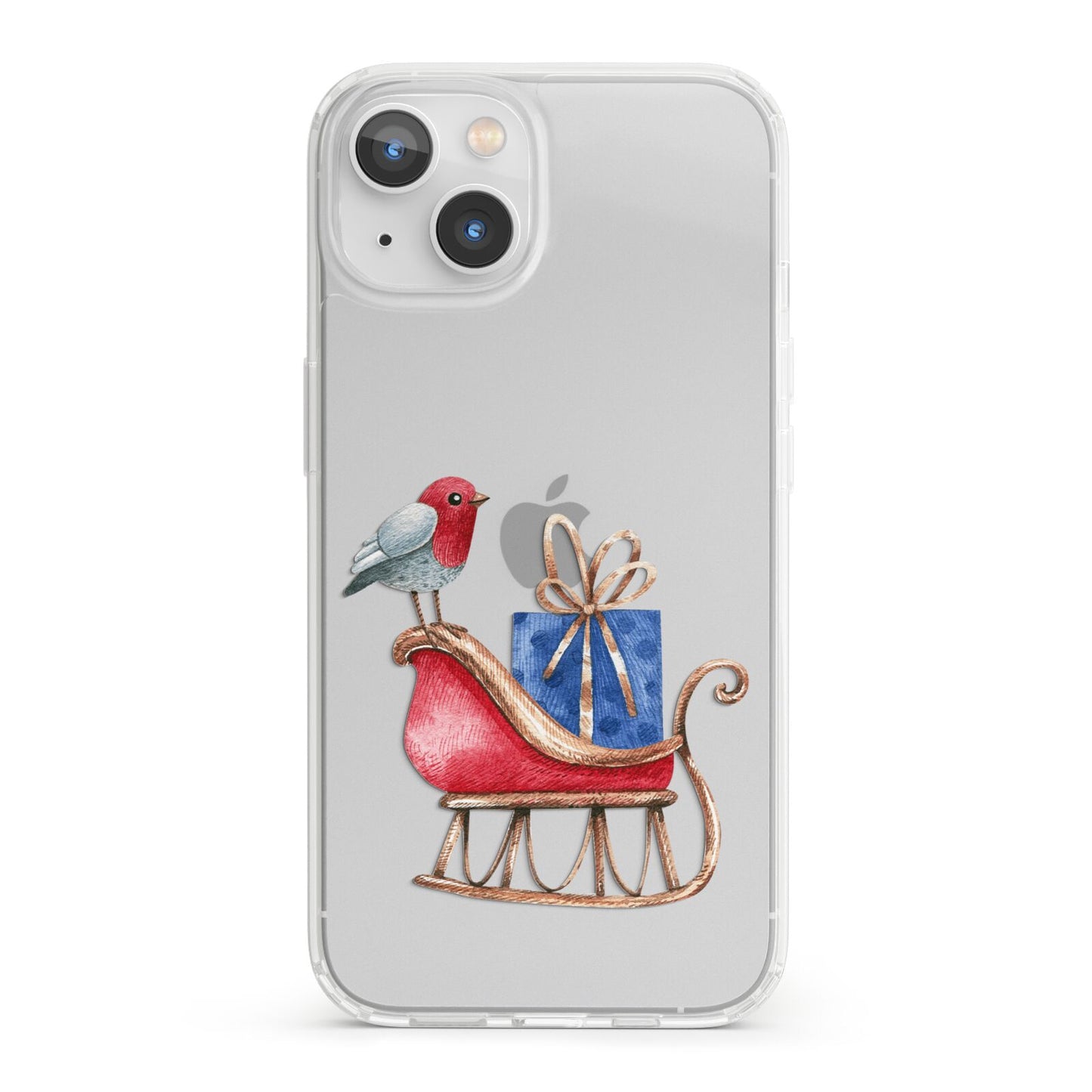 Santas Sleigh iPhone 13 Clear Bumper Case