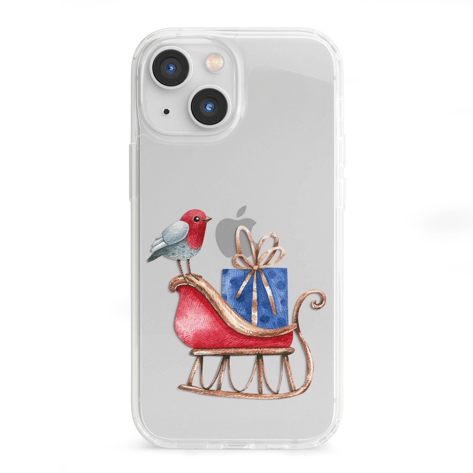 Santas Sleigh iPhone 13 Mini Clear Bumper Case