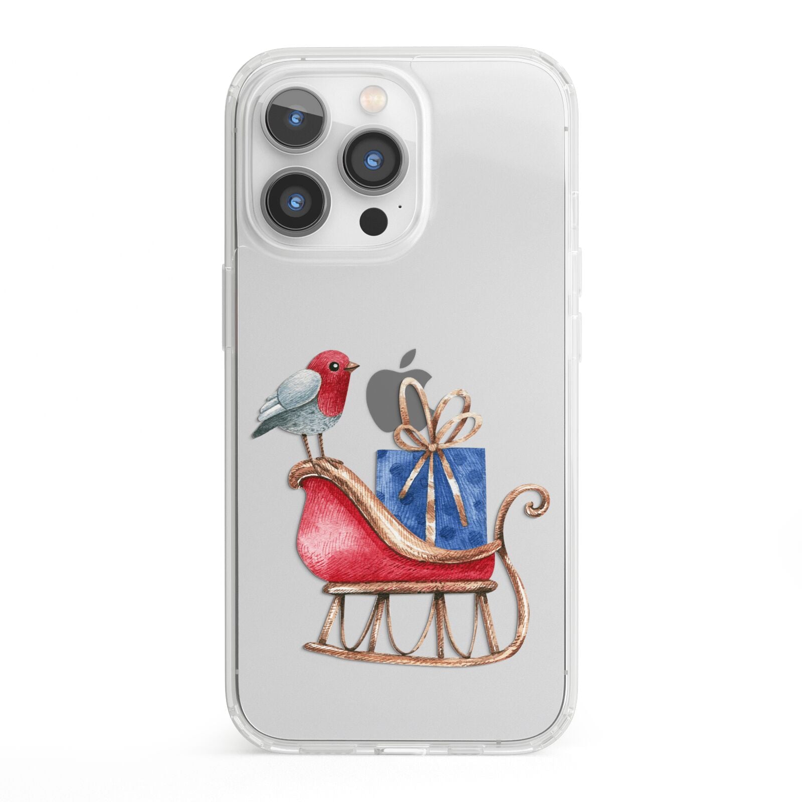 Santas Sleigh iPhone 13 Pro Clear Bumper Case