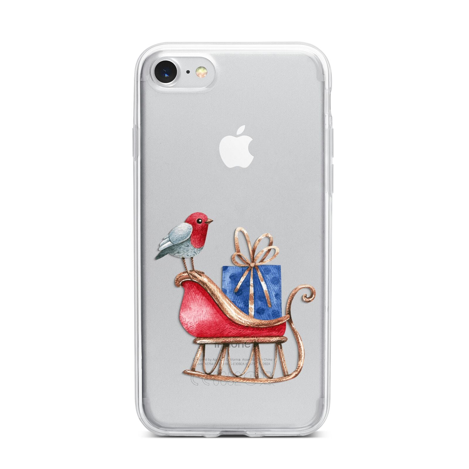 Santas Sleigh iPhone 7 Bumper Case on Silver iPhone