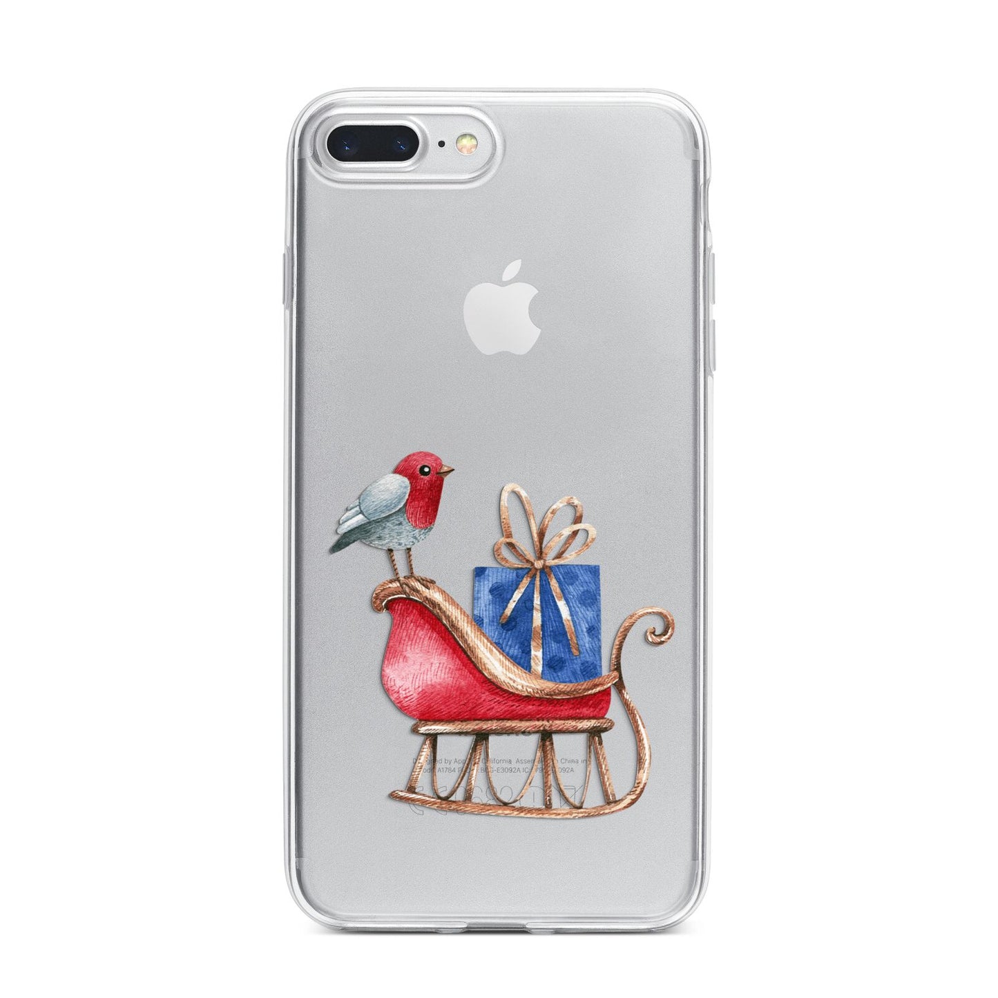 Santas Sleigh iPhone 7 Plus Bumper Case on Silver iPhone