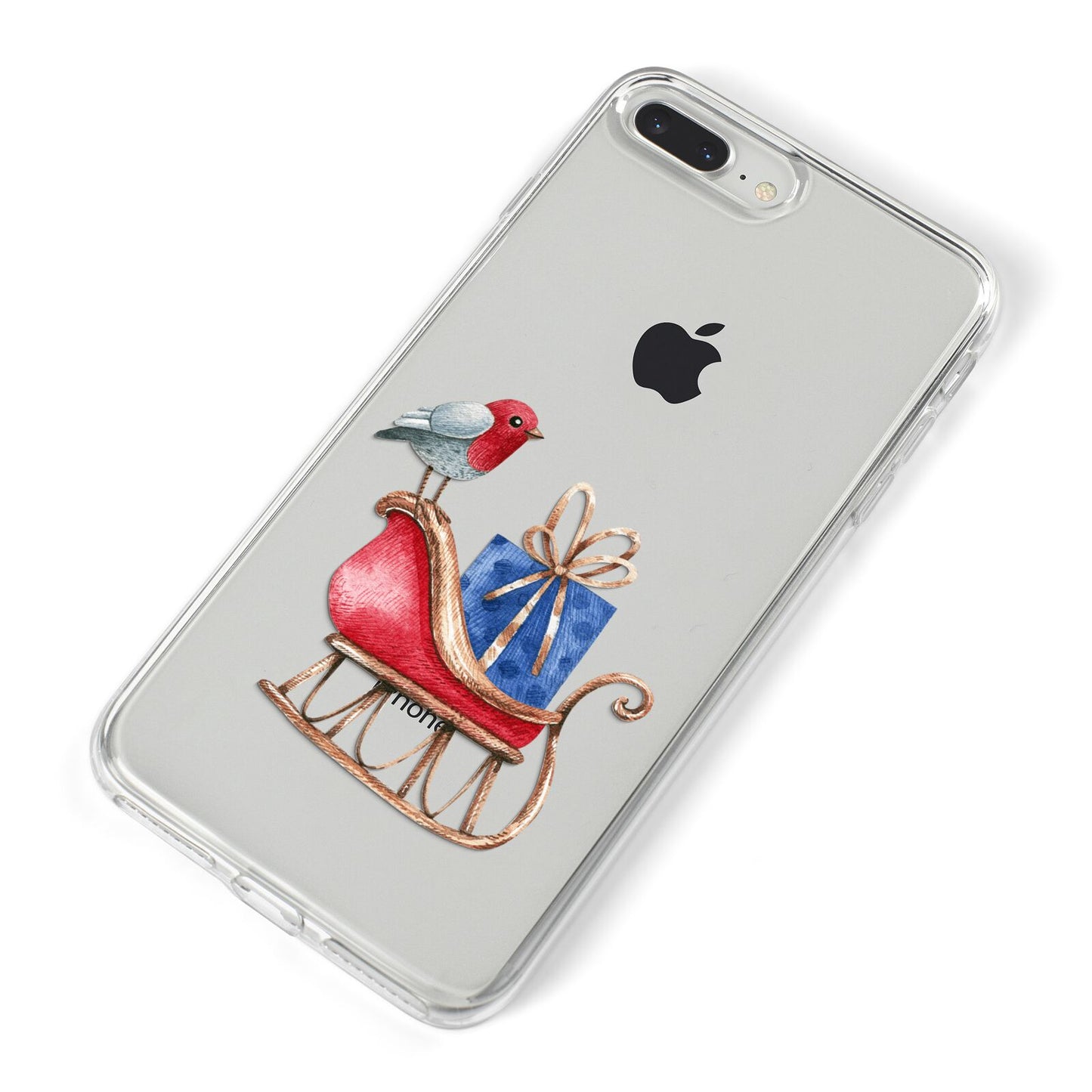 Santas Sleigh iPhone 8 Plus Bumper Case on Silver iPhone Alternative Image