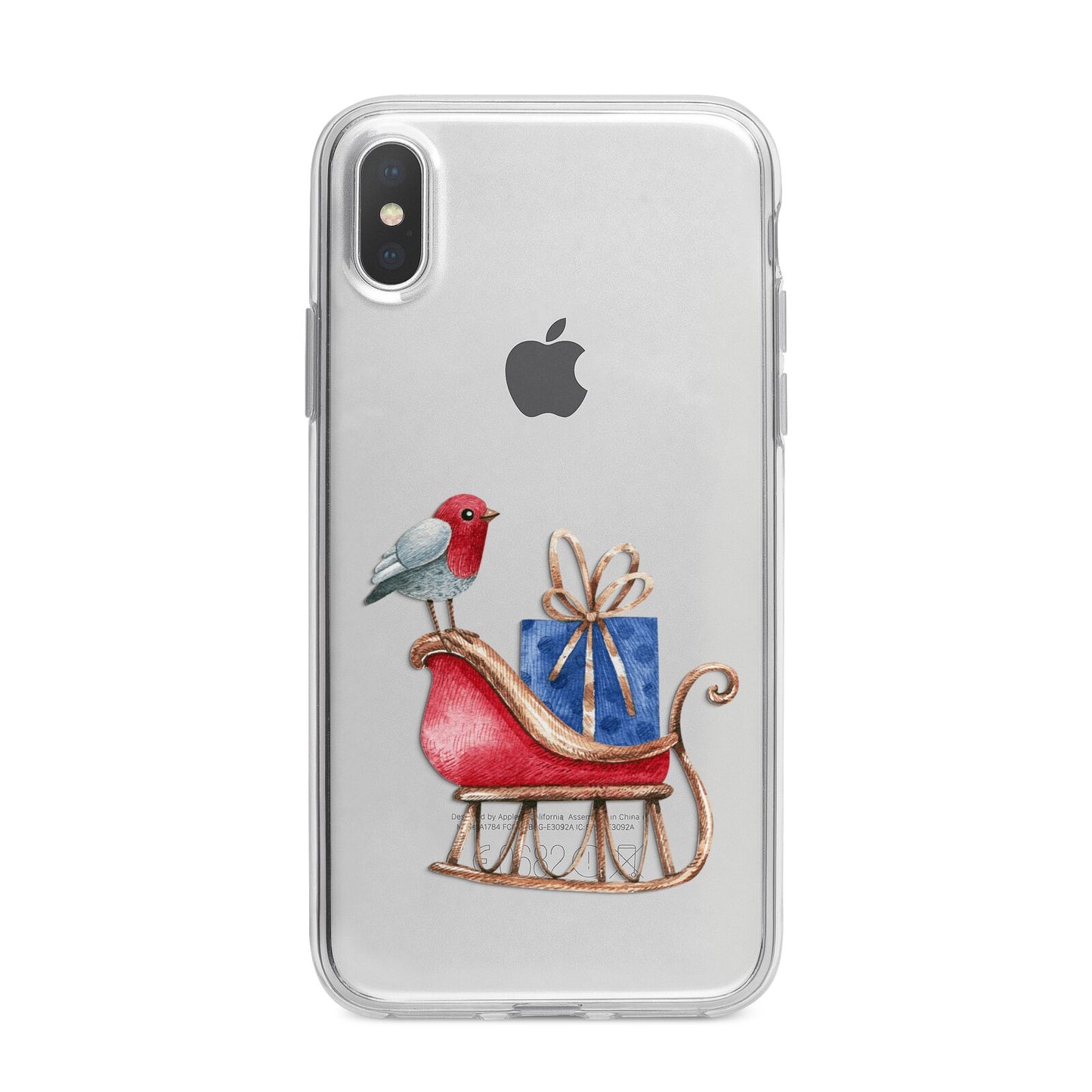 Santas Sleigh iPhone X Bumper Case on Silver iPhone Alternative Image 1