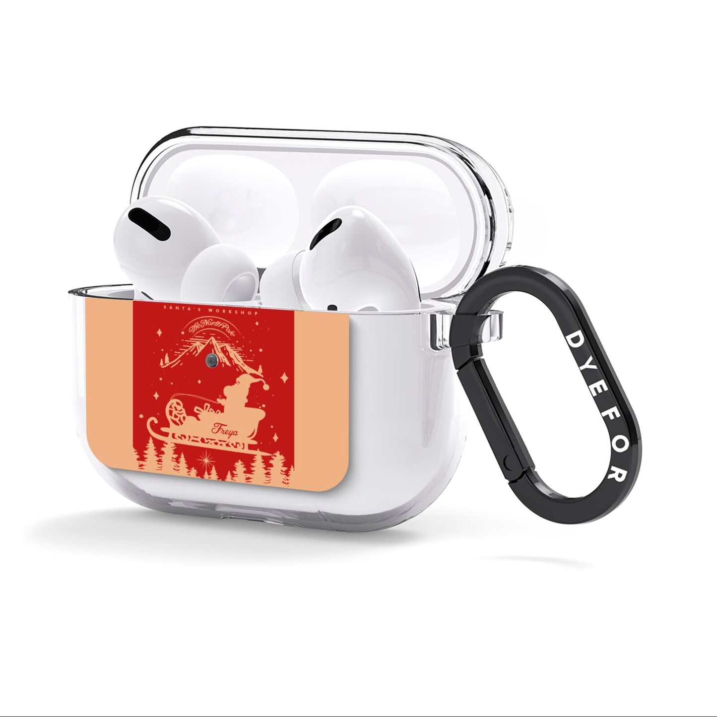 Santas Workshop Personalised AirPods Clear Case 3rd Gen Side Image