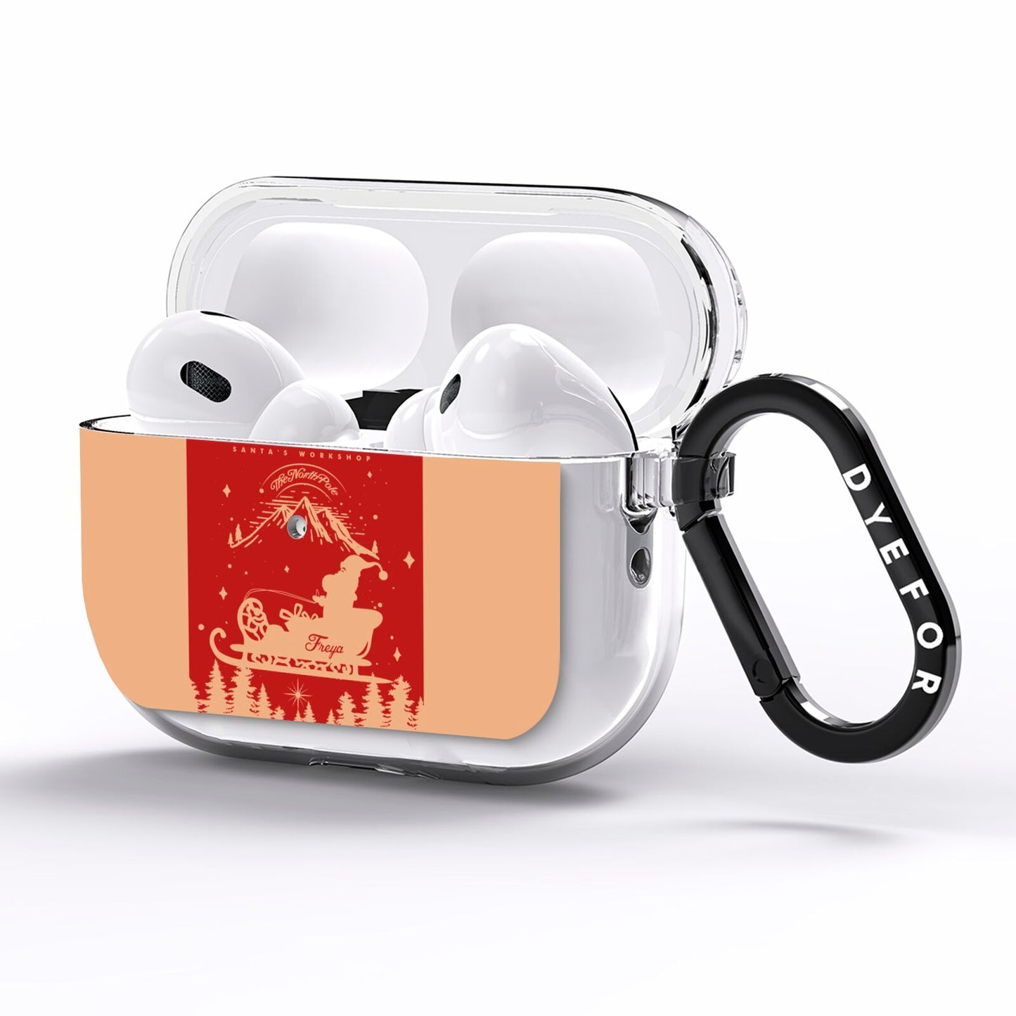 Santas Workshop Personalised AirPods Pro Clear Case Side Image