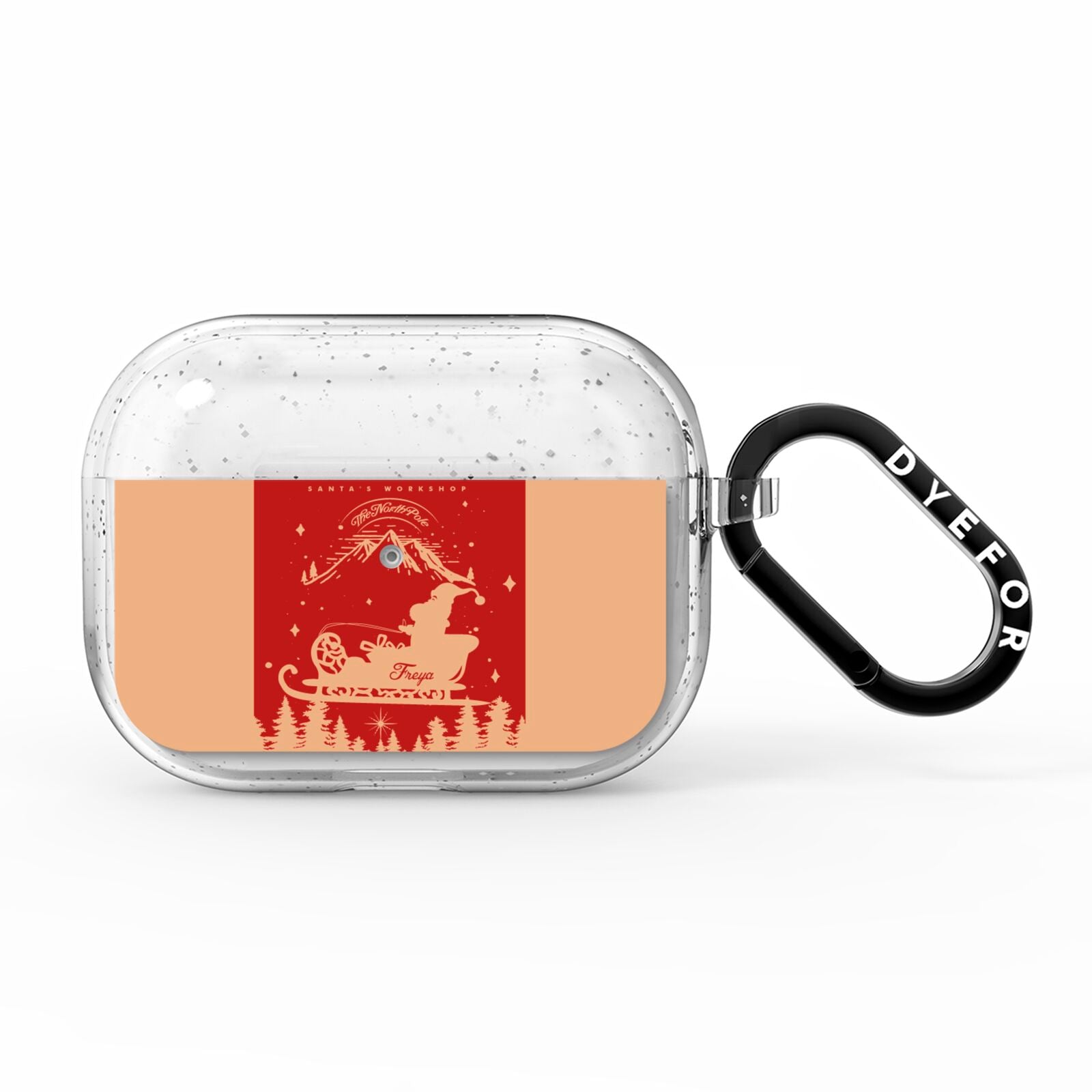 Santas Workshop Personalised AirPods Pro Glitter Case