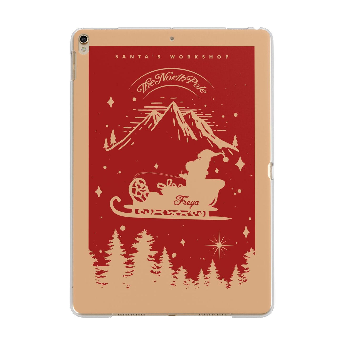 Santas Workshop Personalised Apple iPad Gold Case