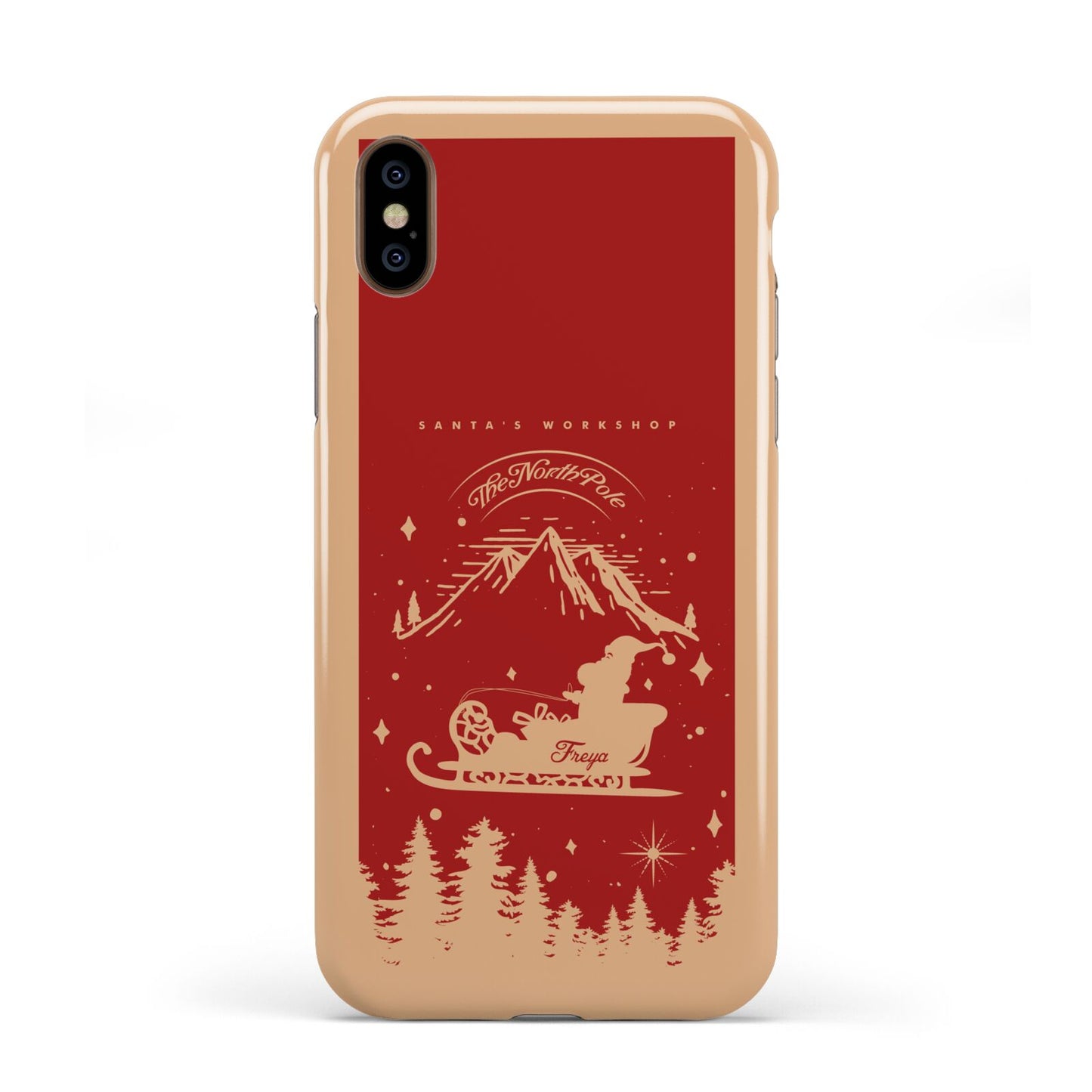 Santas Workshop Personalised Apple iPhone XS 3D Tough