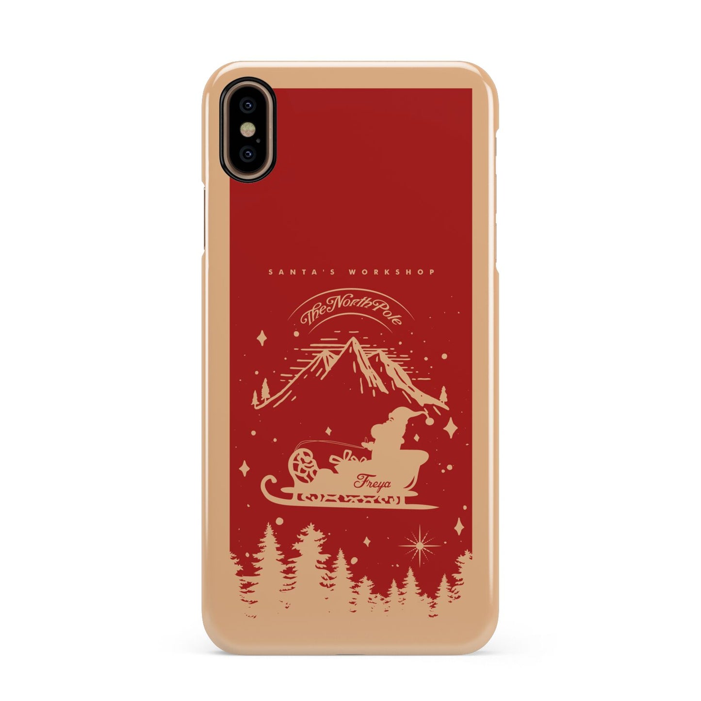 Santas Workshop Personalised Apple iPhone Xs Max 3D Snap Case