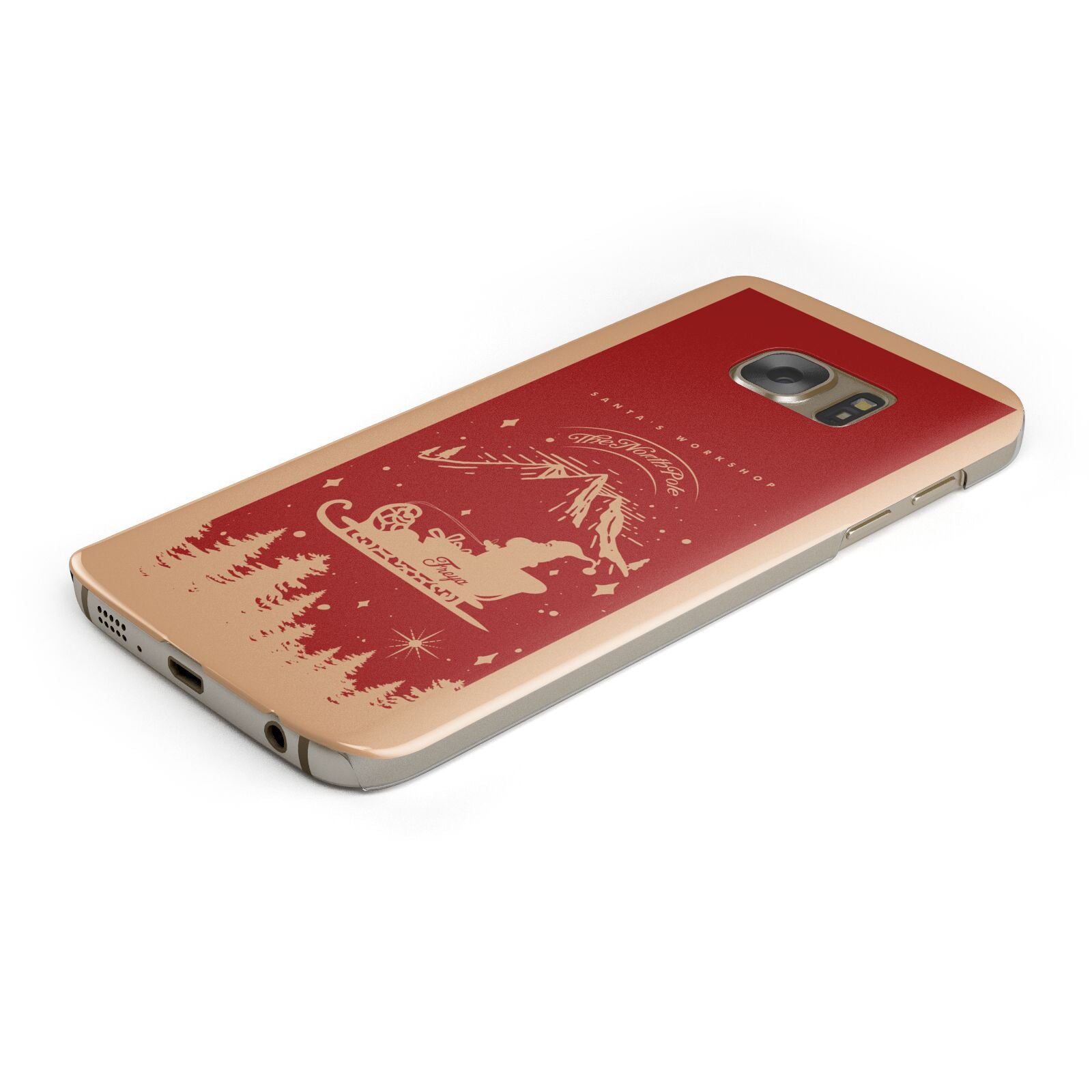 Santas Workshop Personalised Protective Samsung Galaxy Case Angled Image