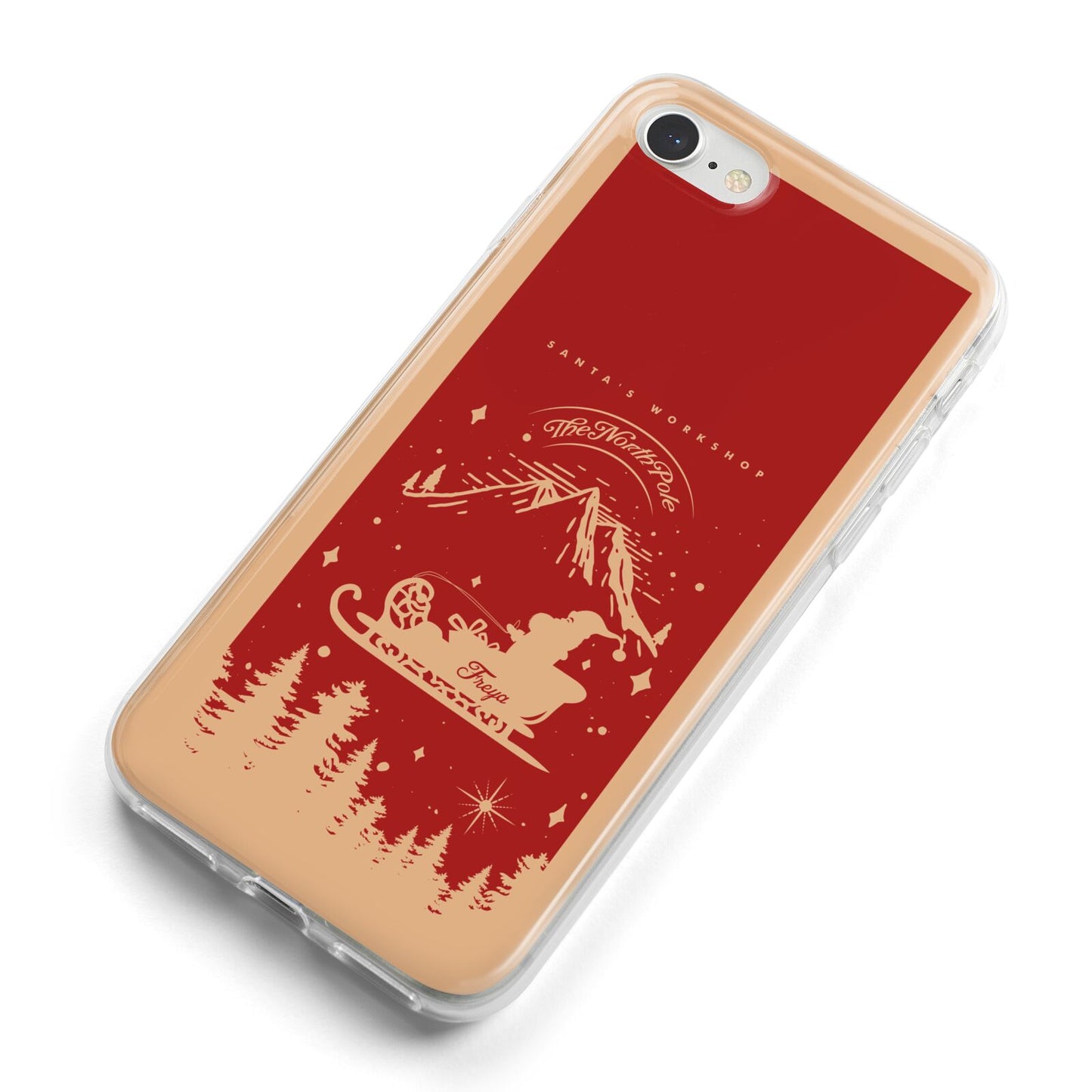 Santas Workshop Personalised iPhone 8 Bumper Case on Silver iPhone Alternative Image