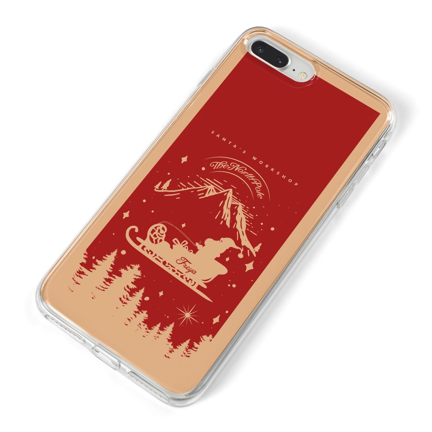 Santas Workshop Personalised iPhone 8 Plus Bumper Case on Silver iPhone Alternative Image