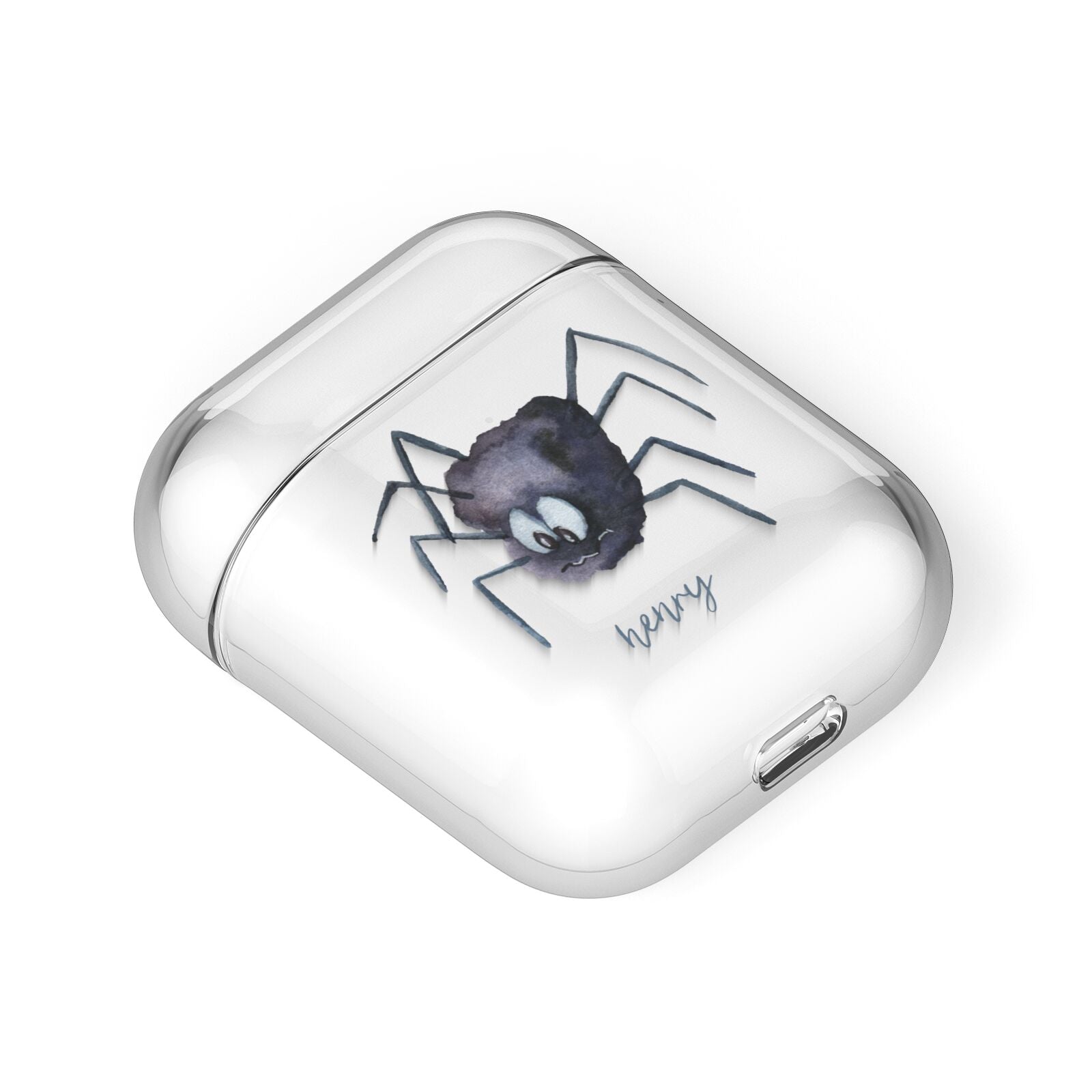 Scared Spider Personalised AirPods Case Laid Flat