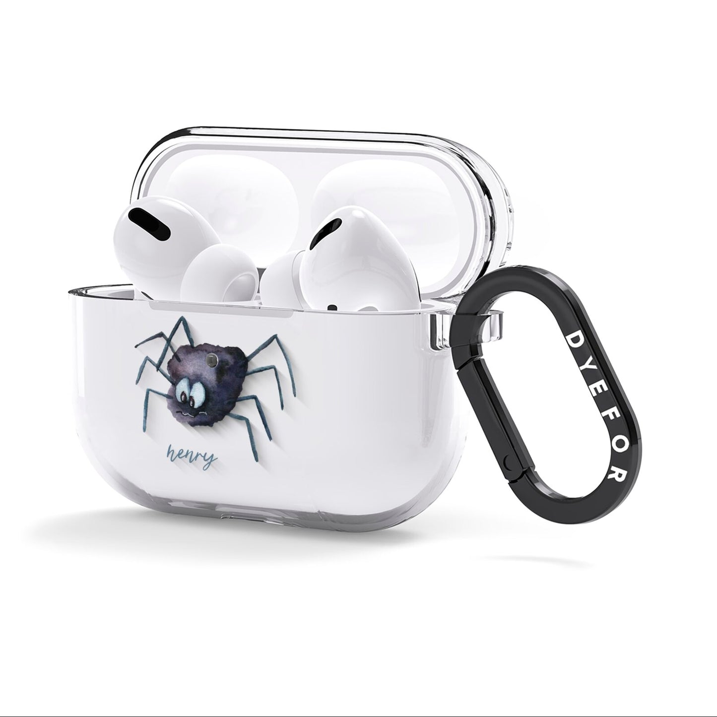 Scared Spider Personalised AirPods Clear Case 3rd Gen Side Image