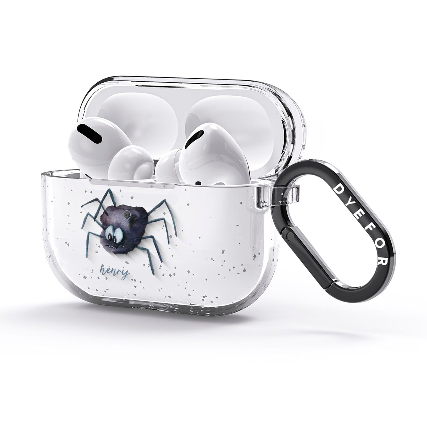 Scared Spider Personalised AirPods Glitter Case 3rd Gen Side Image