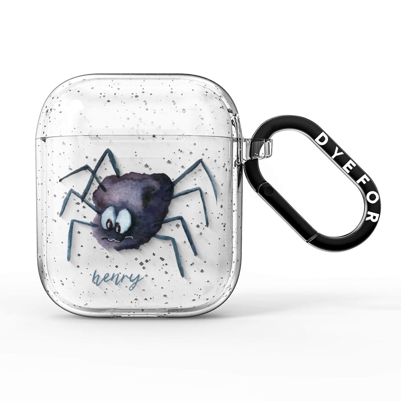 Scared Spider Personalised AirPods Glitter Case