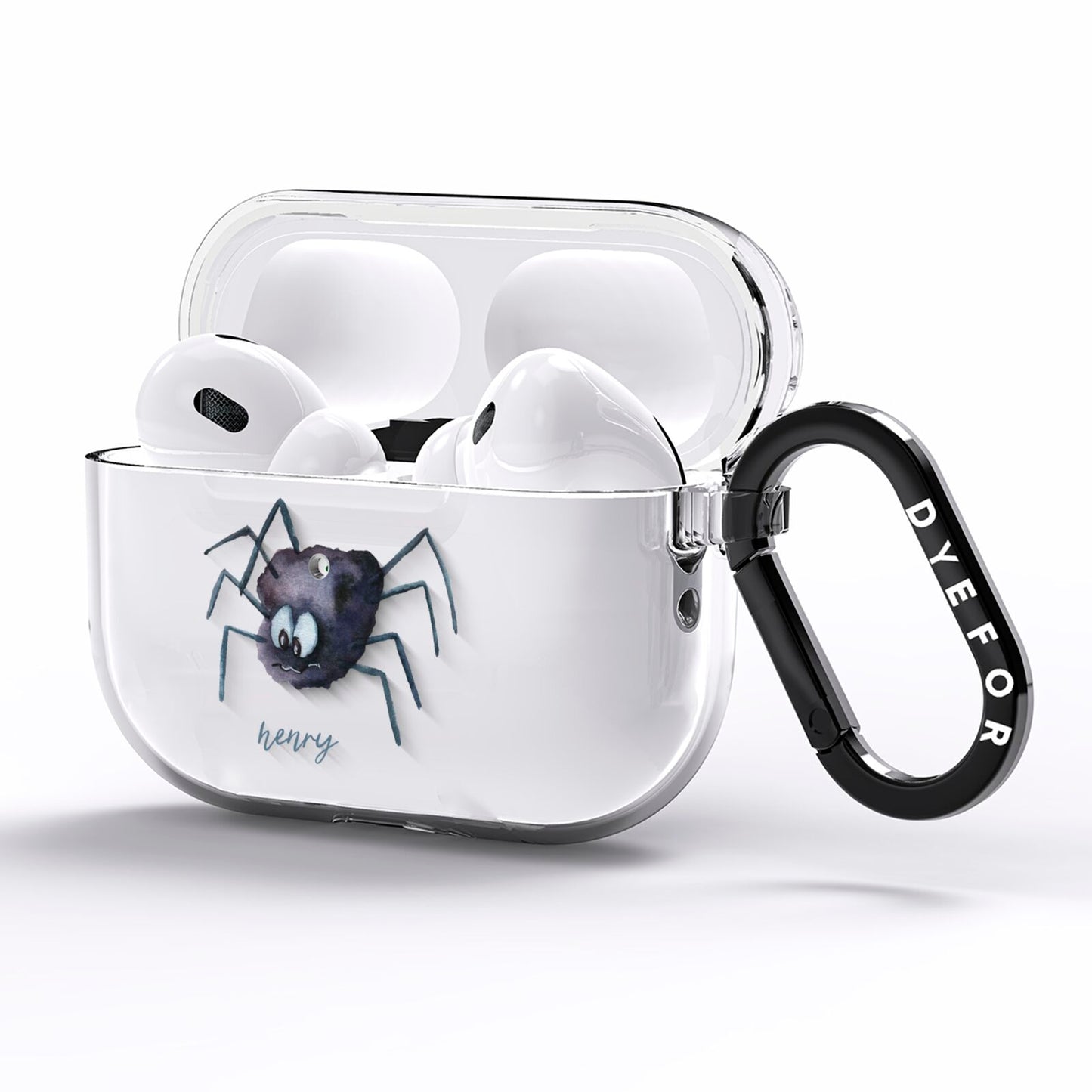 Scared Spider Personalised AirPods Pro Clear Case Side Image