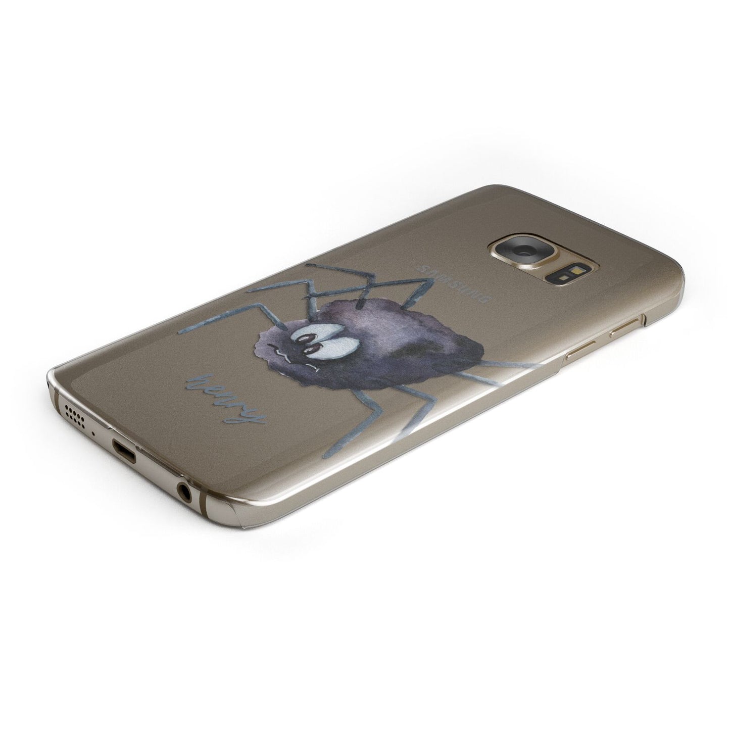 Scared Spider Personalised Protective Samsung Galaxy Case Angled Image