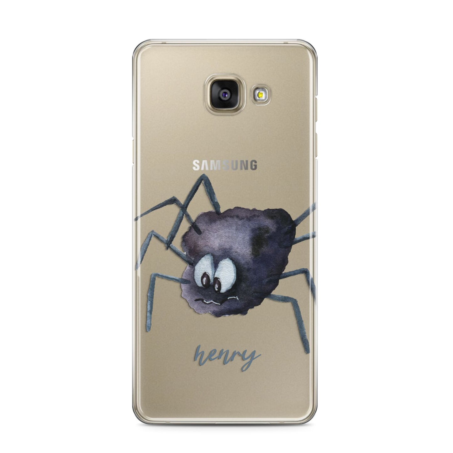 Scared Spider Personalised Samsung Galaxy A3 2016 Case on gold phone