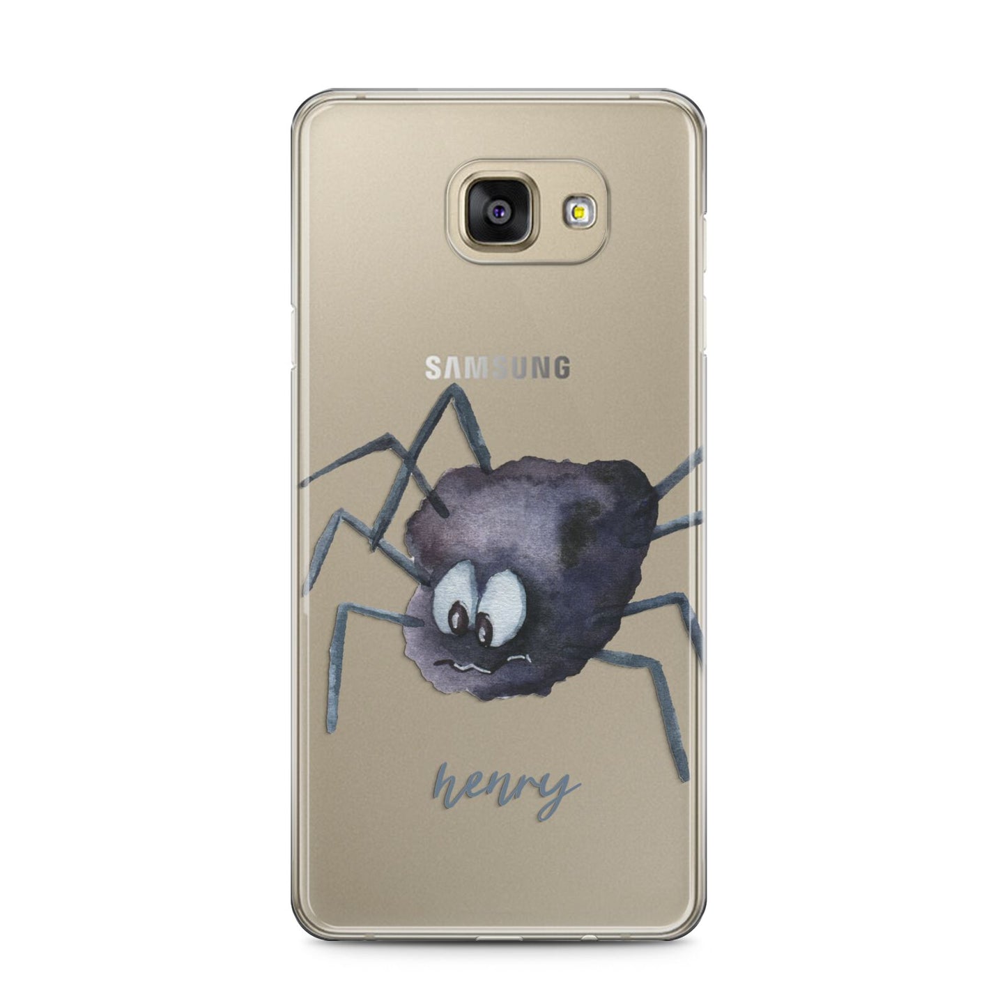 Scared Spider Personalised Samsung Galaxy A5 2016 Case on gold phone