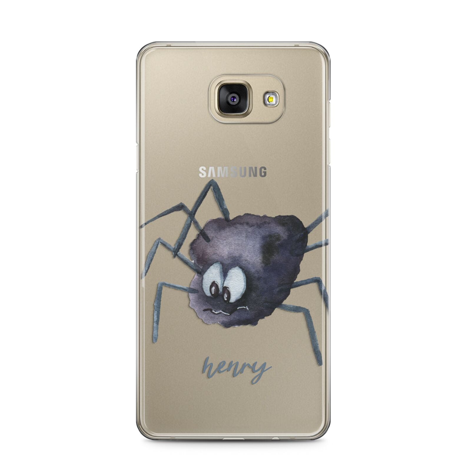 Scared Spider Personalised Samsung Galaxy A5 2016 Case on gold phone