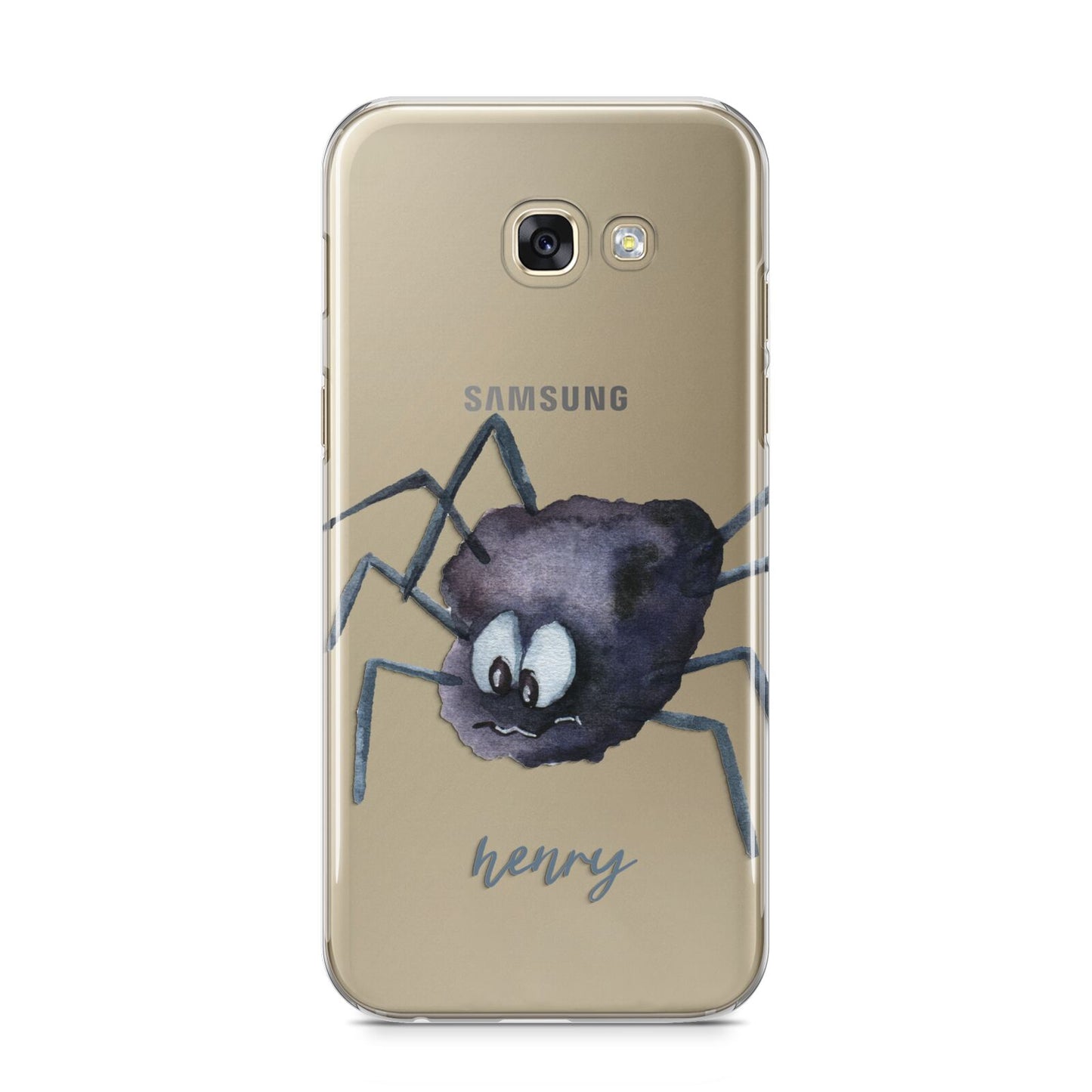 Scared Spider Personalised Samsung Galaxy A5 2017 Case on gold phone