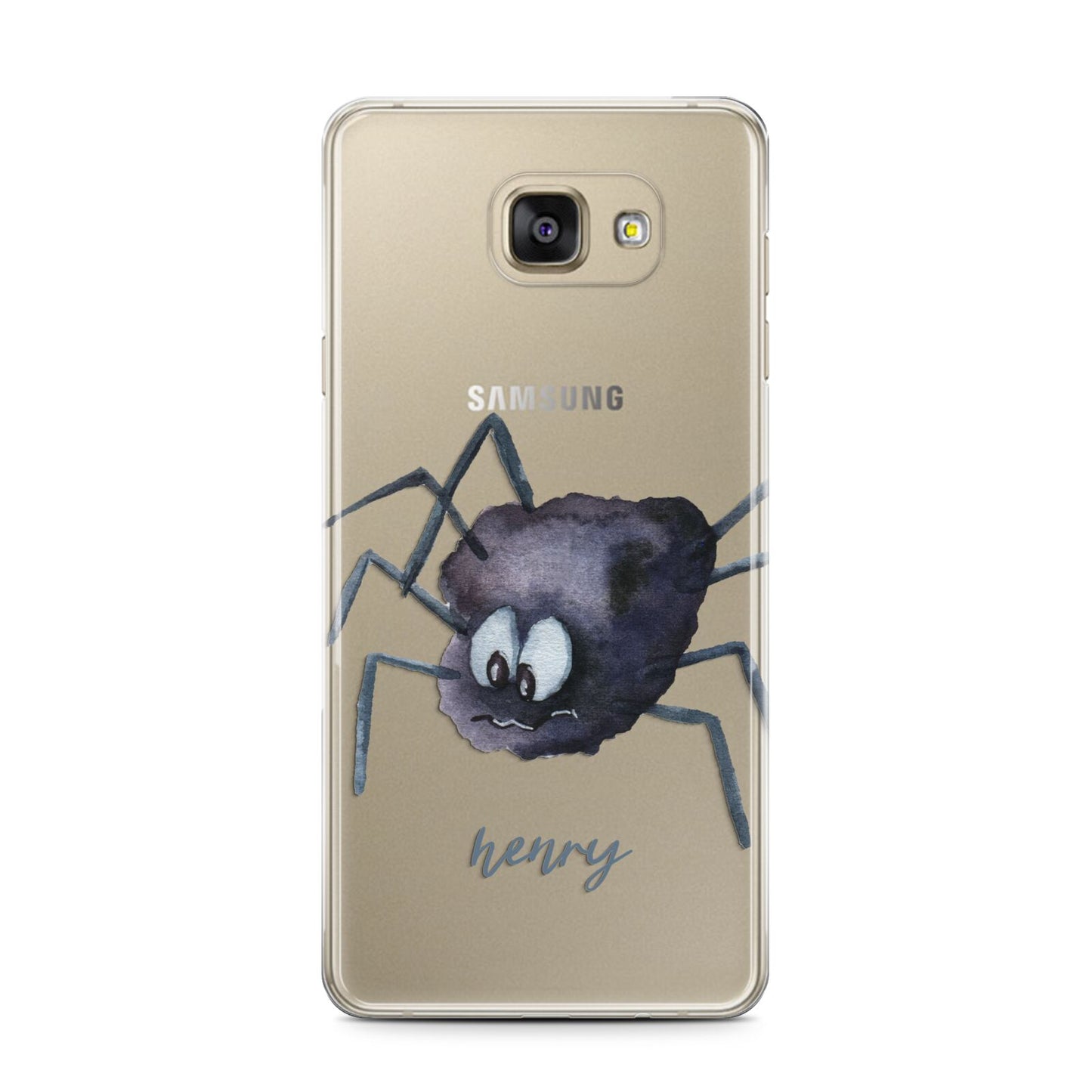 Scared Spider Personalised Samsung Galaxy A7 2016 Case on gold phone