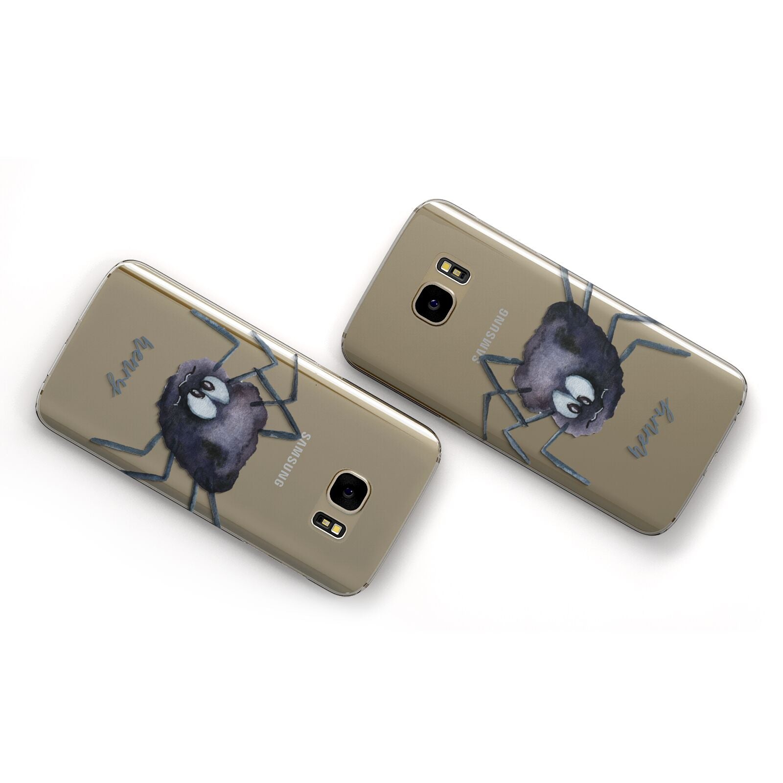 Scared Spider Personalised Samsung Galaxy Case Flat Overview