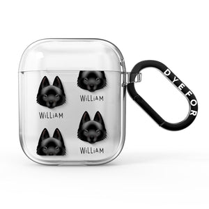 Schipperke Icon with Name AirPods Case