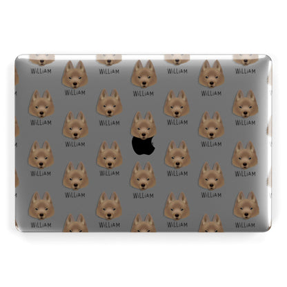 Schipperke Icon with Name Apple MacBook Case