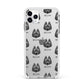 Schipperke Icon with Name Apple iPhone 11 Pro Max in Silver with White Impact Case