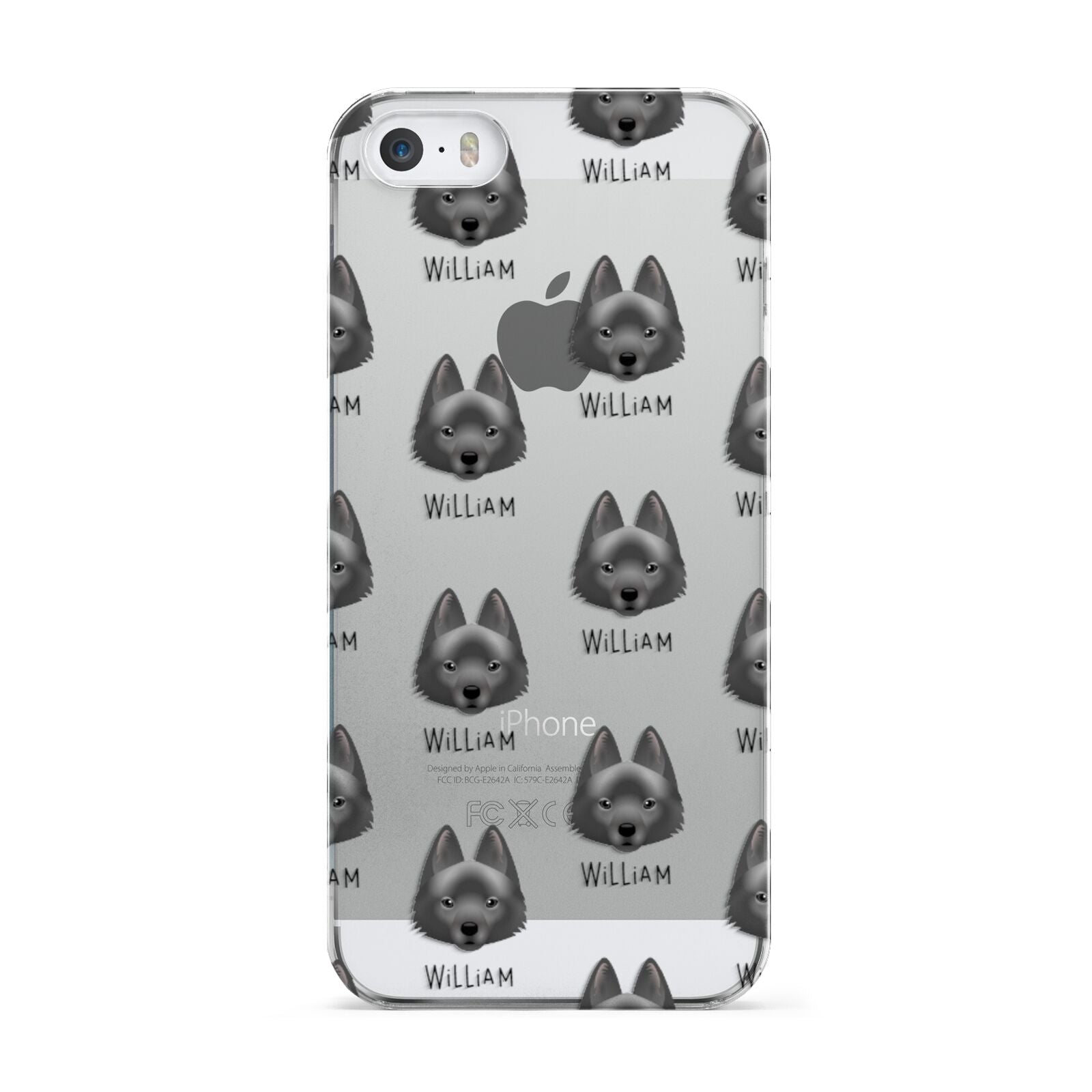 Schipperke Icon with Name Apple iPhone 5 Case